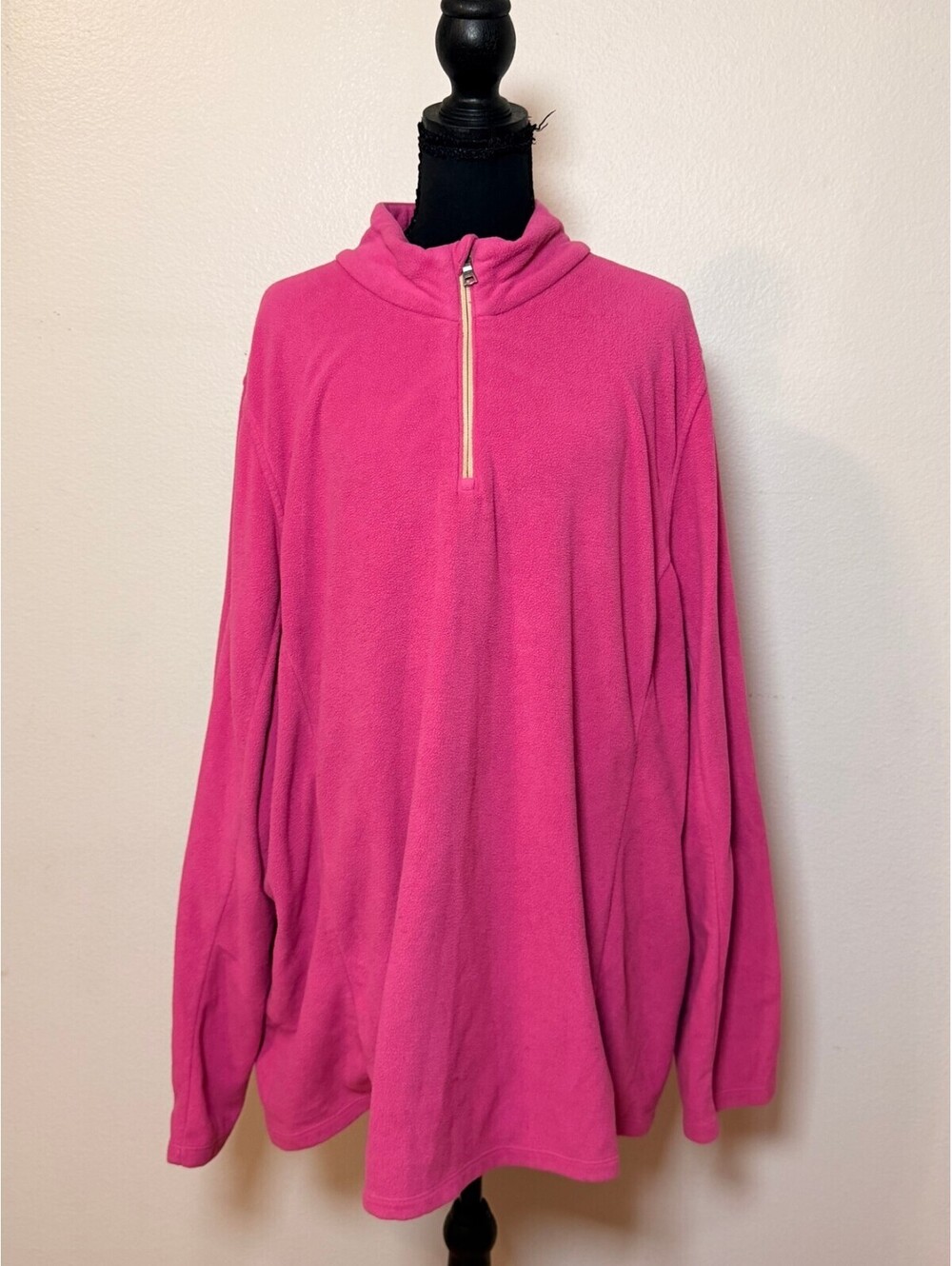Lands' End Pink Fleece Quarter-Zip Pullover 20W Fall